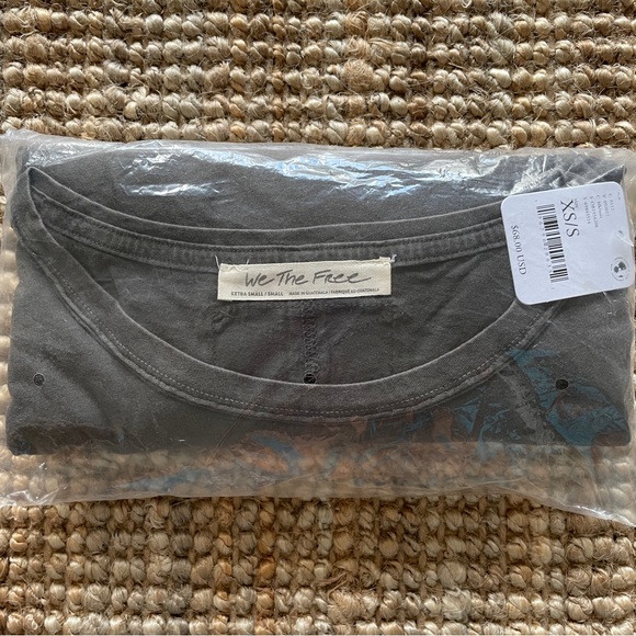 NEW Free People Care FP Harvey Tee In Washed Black - Picture 7 of 16